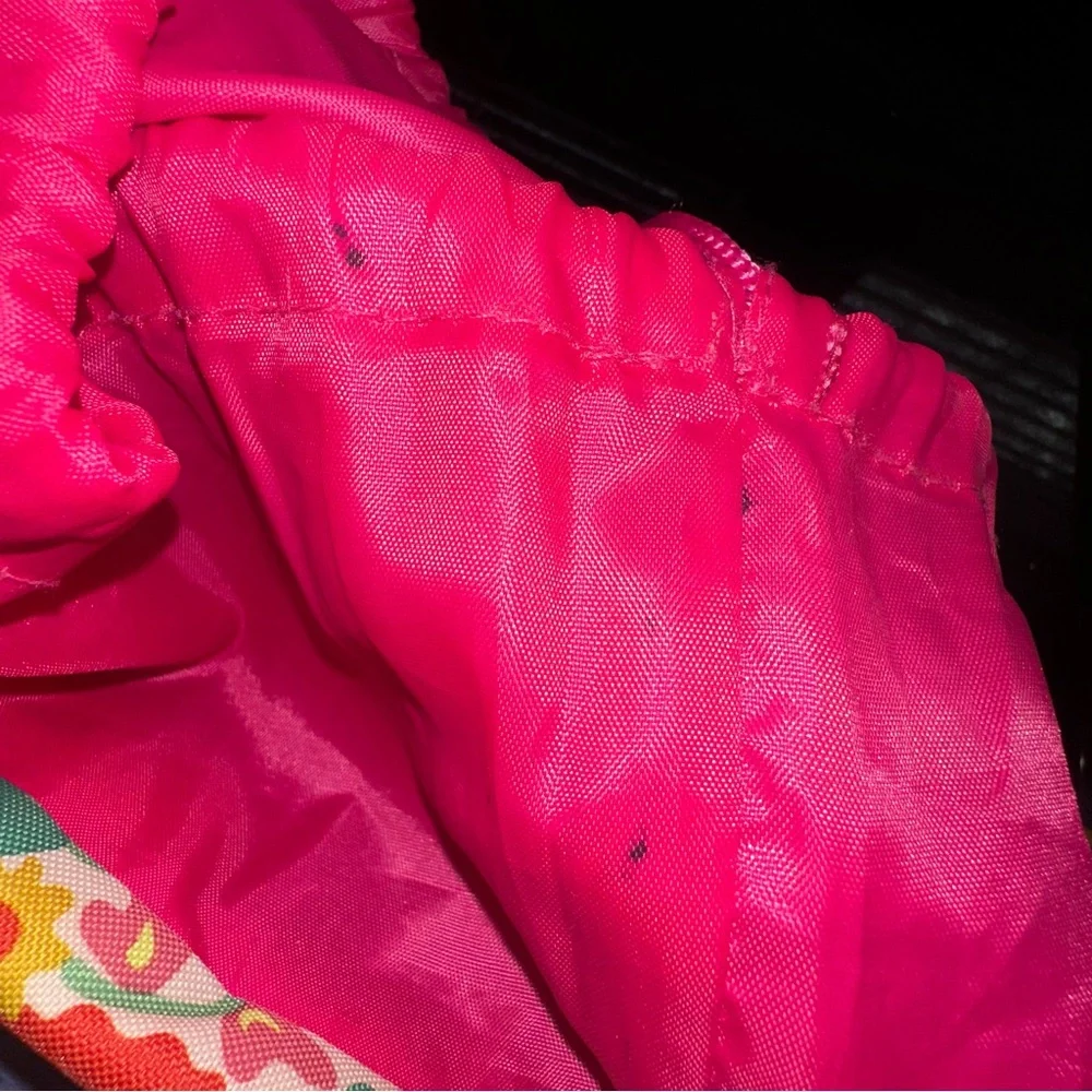 Lily Bloom Floral Insulated Lunch Tote Bag - Vibrant Bird & Flower Print - Picture 12 of 13